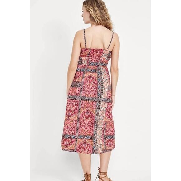 Old Navy Patchwork Floral Midi Dress - Picture 2 of 11